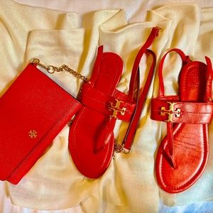 EUC Tory Burch Red Sandals